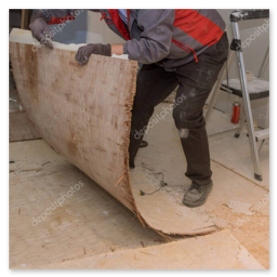 Демонтаж плитки и стяжки