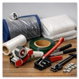 Картонные коробки и инструмент для переезда