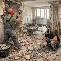 Процесс безопасного демонтажа в квартире