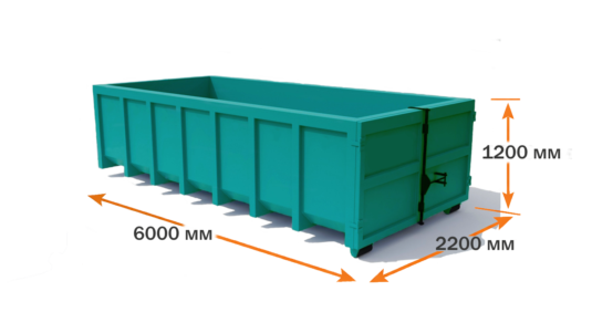 Контейнер 16 м3. Капремонт 2–3 комнат, смешанные отходы.