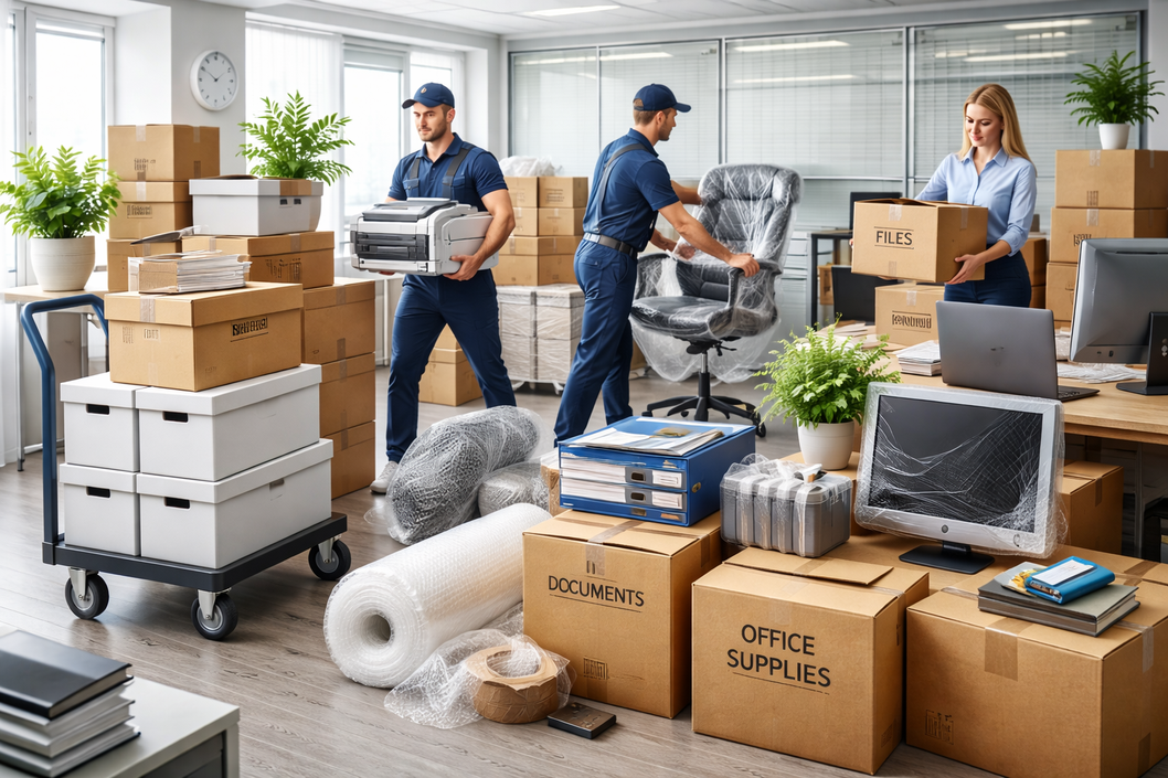 Офисный переезд с маркировкой коробок