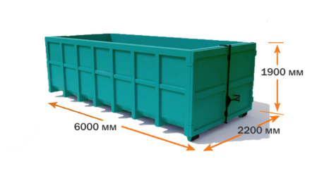 Контейнер 24 м3. Крупный демонтаж, стройплощадки, объёмные фракции.