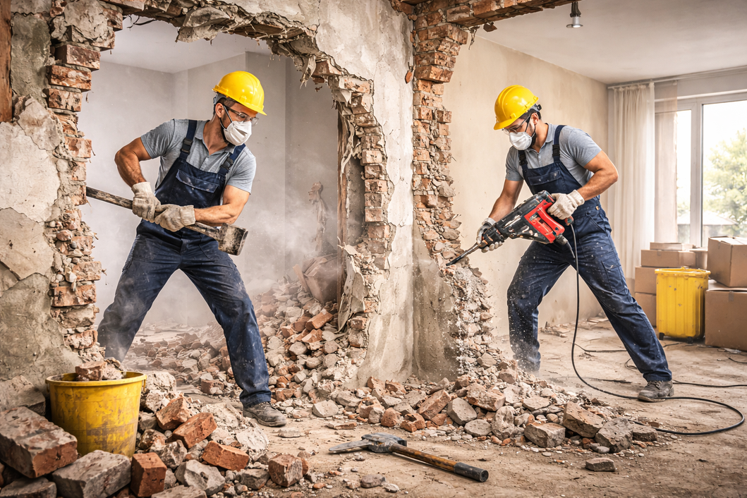 Демонтаж внутренних перегородок