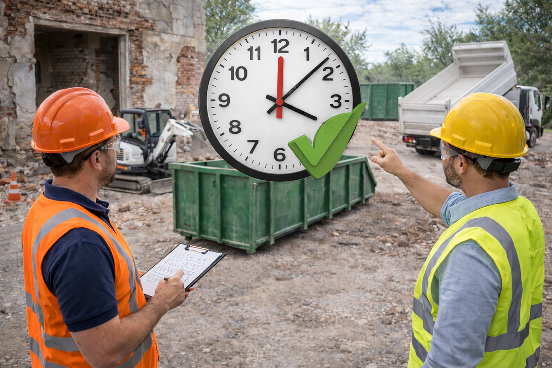 Грузовой автомобиль StroyBox подается точно по времени