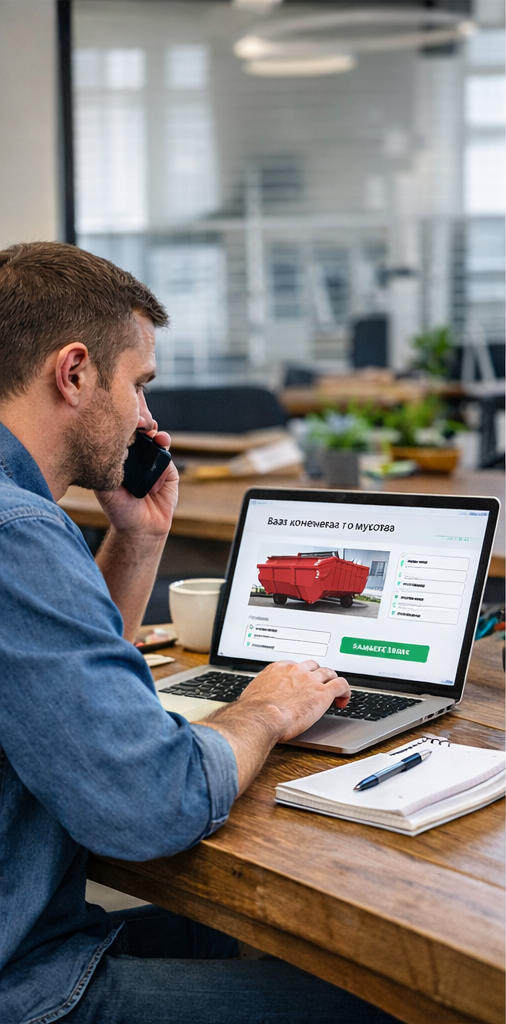 Оформление заявки на контейнер по телефону или онлайн